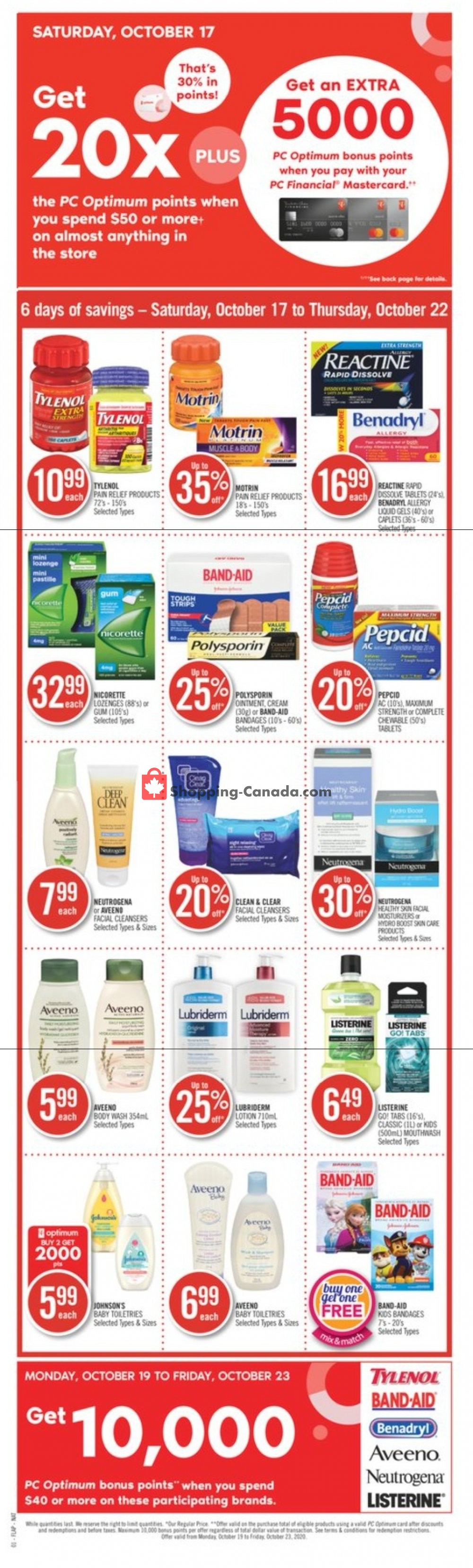 Shoppers Drug Mart flyer from Saturday October 17, 2020 to Thursday October 22, 2020 - page 2