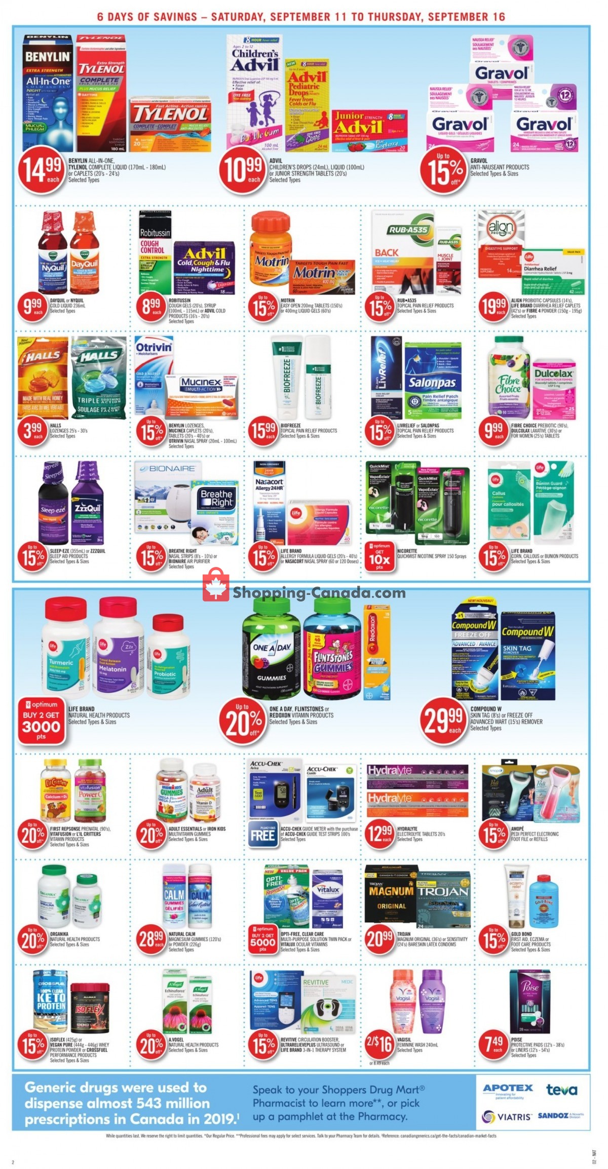 Shoppers Drug Mart flyer from Saturday September 11, 2021 to Thursday September 16, 2021 - page 4