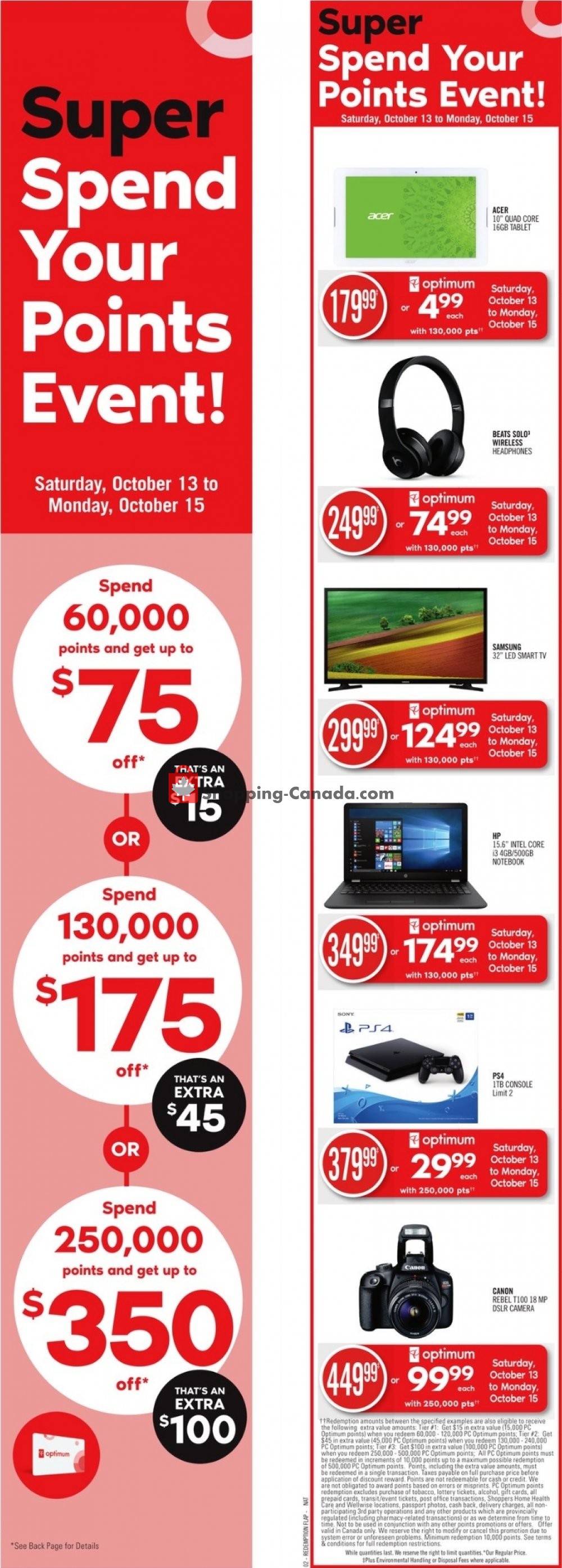Shoppers Drug Mart flyer from Saturday October 13, 2018 to Friday October 19, 2018 - page 1