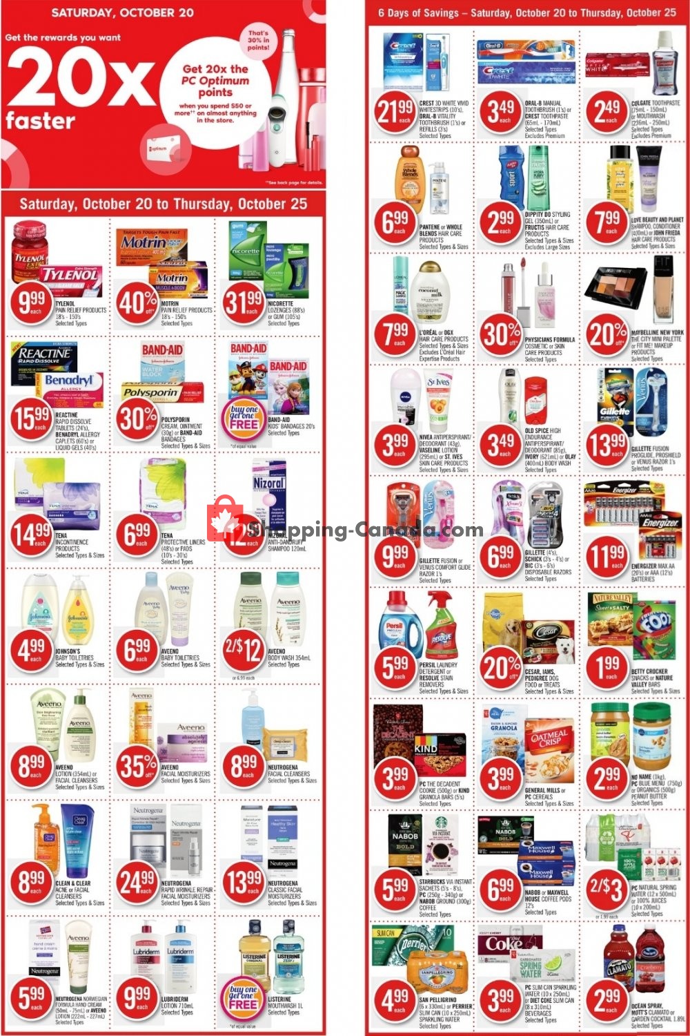 Shoppers Drug Mart flyer from Saturday October 20, 2018 to Thursday October 25, 2018 - page 1