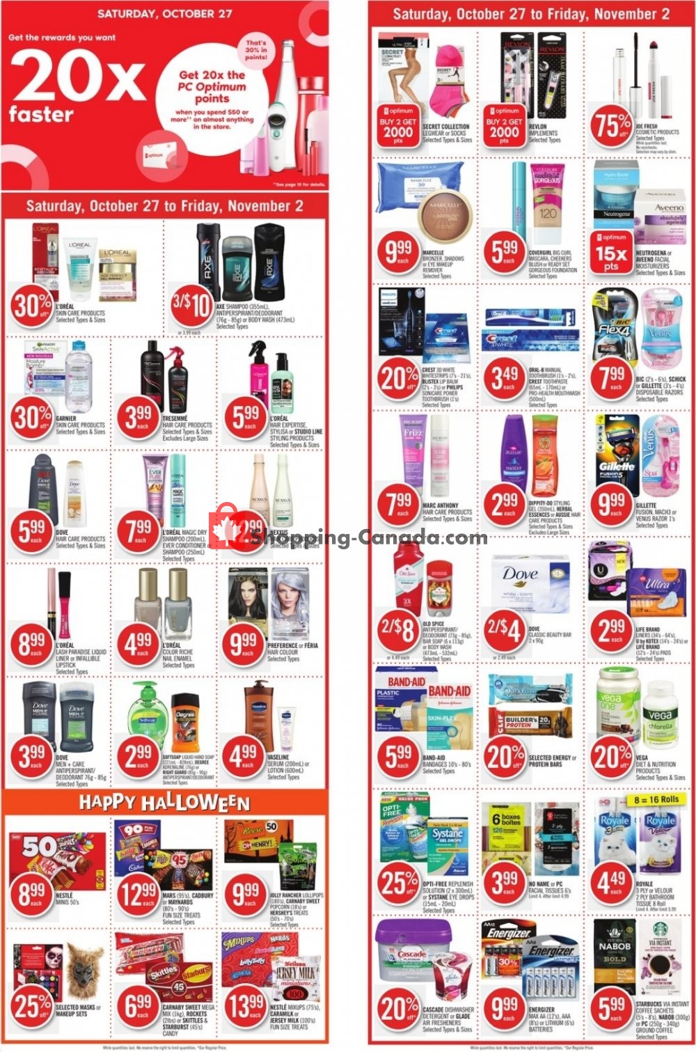Shoppers Drug Mart flyer from Saturday October 27, 2018 to Friday November 2, 2018 - page 1