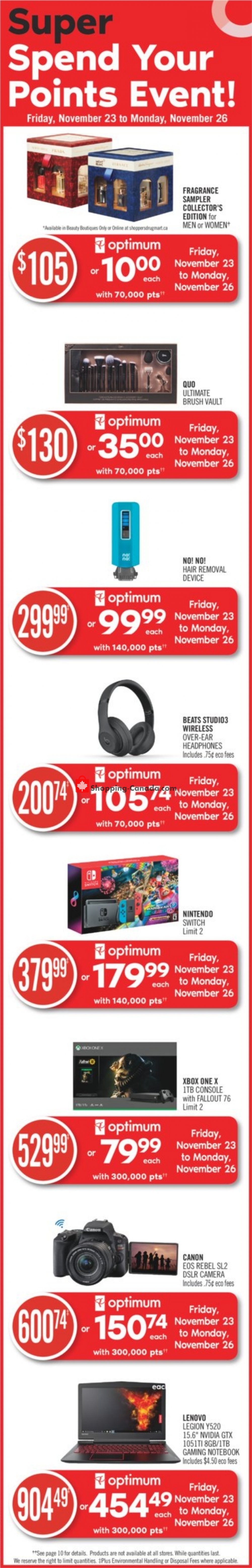 Shoppers Drug Mart flyer from Saturday November 24, 2018 to Friday November 30, 2018 - page 2