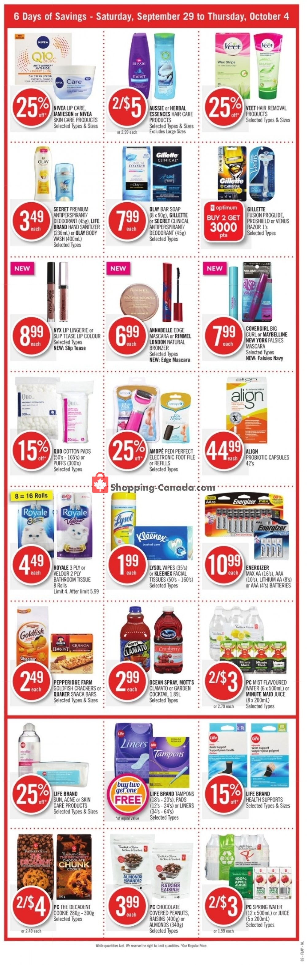 Shoppers Drug Mart flyer from Saturday September 29, 2018 to Thursday October 4, 2018 - page 2