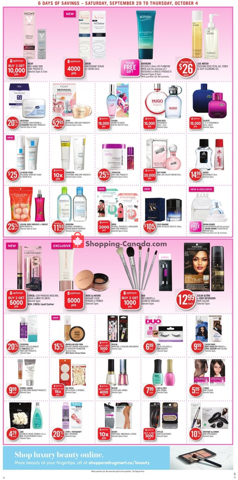 Shoppers Drug Mart flyer from Saturday September 29, 2018 to Thursday October 4, 2018 - page 14