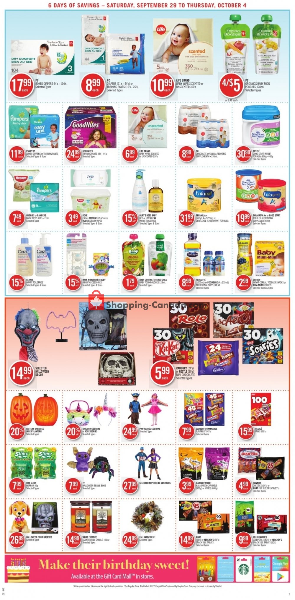 Shoppers Drug Mart flyer from Saturday September 29, 2018 to Thursday October 4, 2018 - page 5