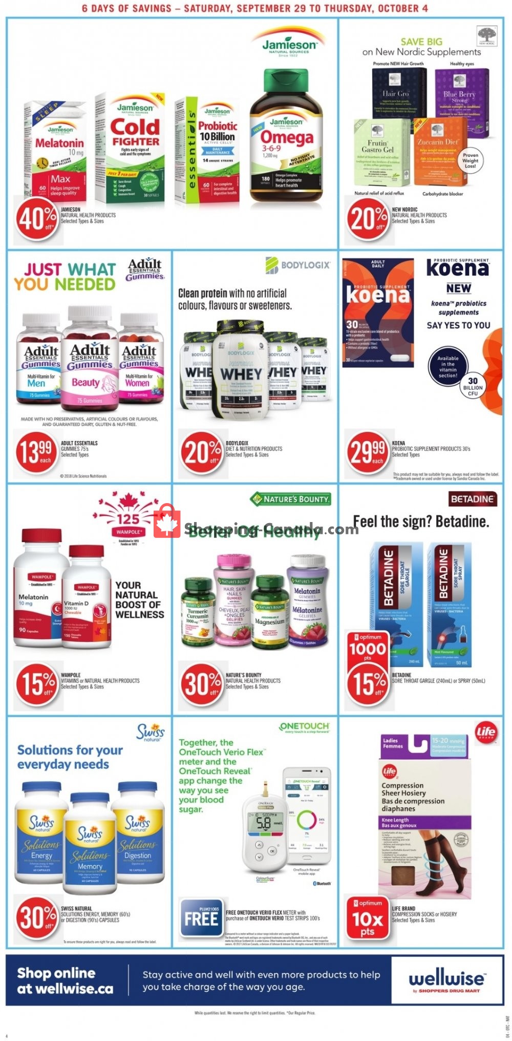 Shoppers Drug Mart flyer from Saturday September 29, 2018 to Thursday October 4, 2018 - page 6