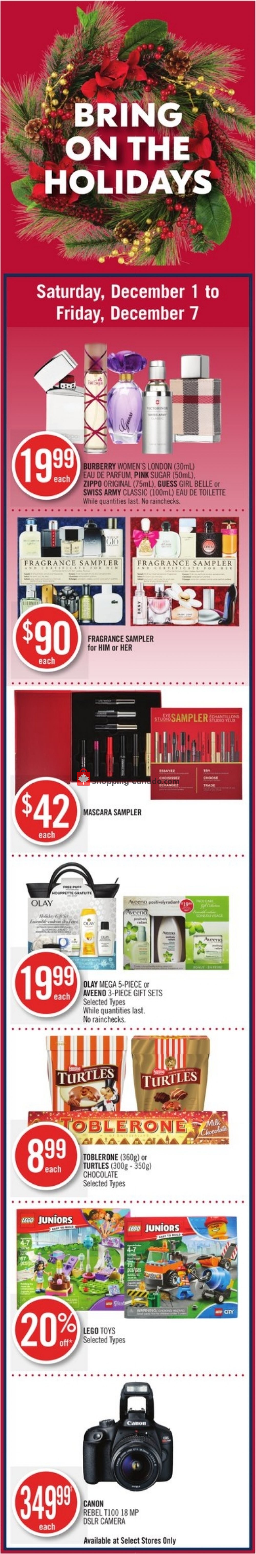 Shoppers Drug Mart flyer from Saturday December 1, 2018 to Friday December 7, 2018 - page 1