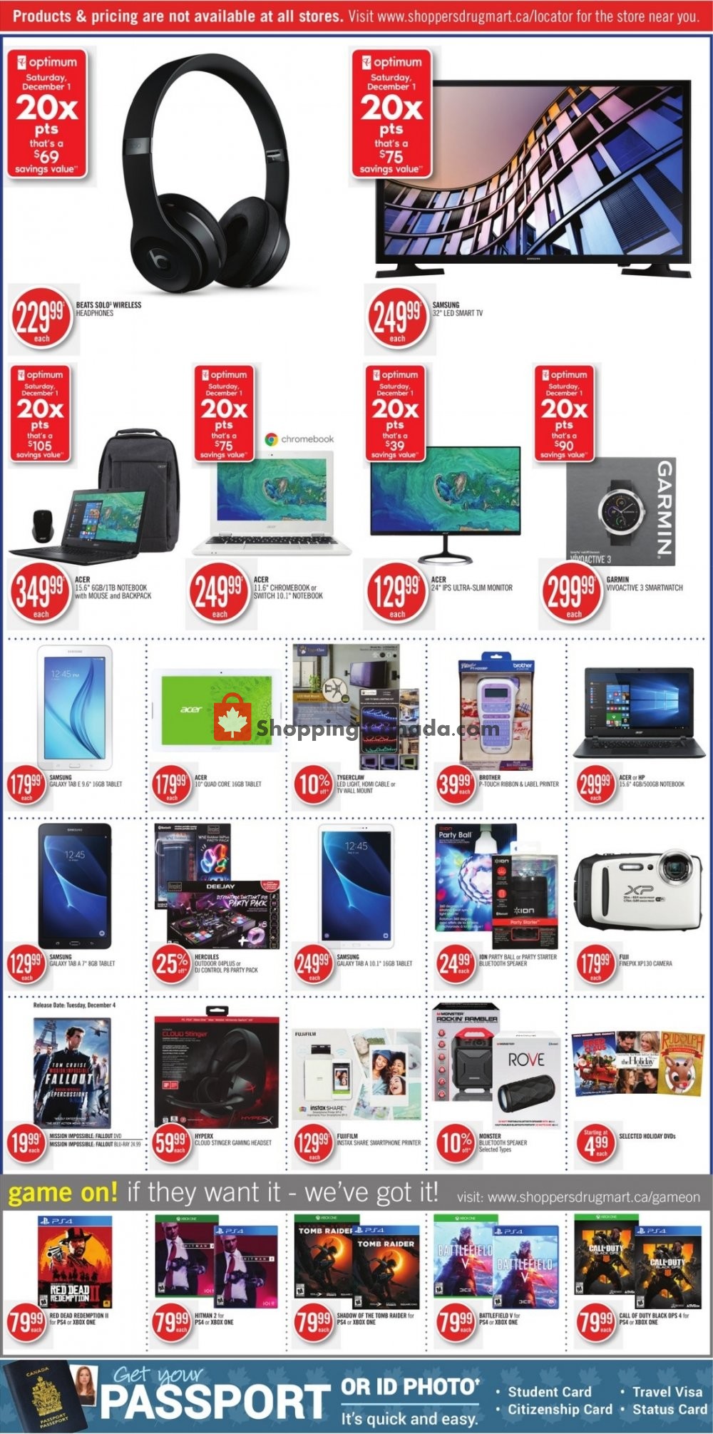 Shoppers Drug Mart flyer from Saturday December 1, 2018 to Friday December 7, 2018 - page 14