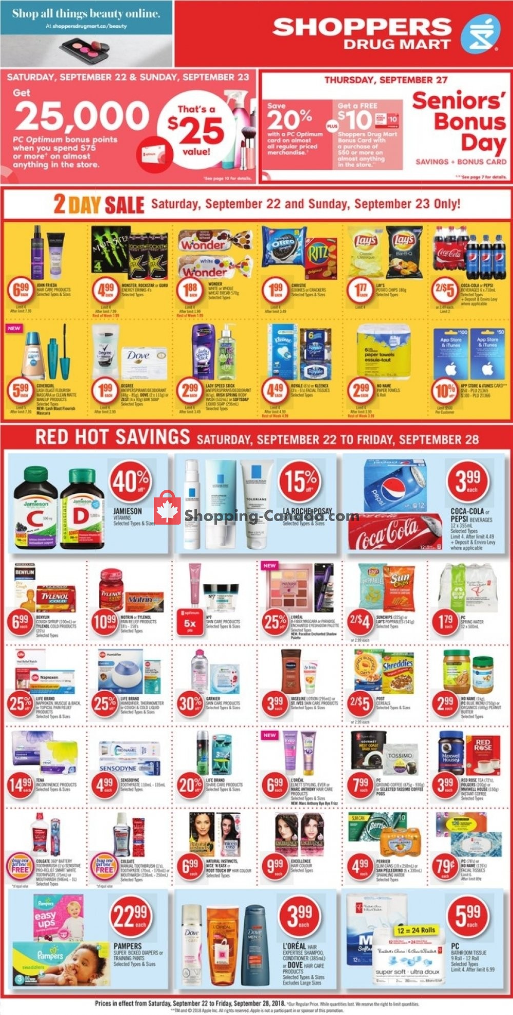Shoppers Drug Mart flyer from Saturday September 22, 2018 to Friday September 28, 2018 - page 3