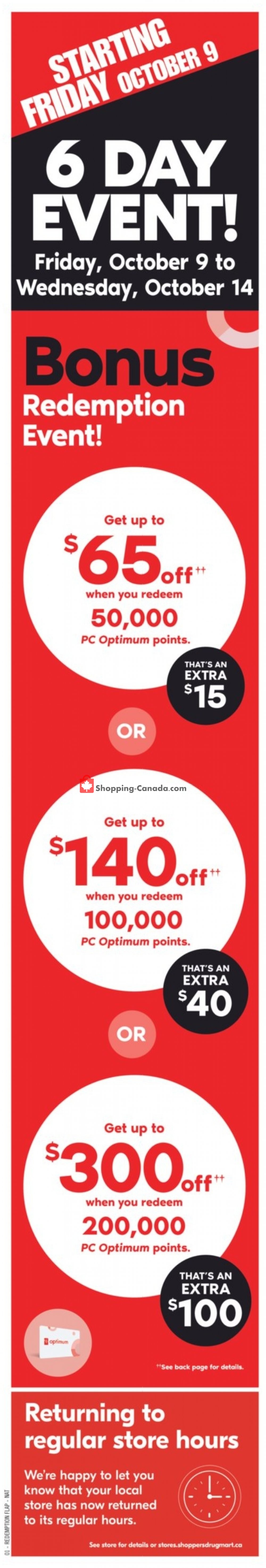 Shoppers Drug Mart flyer from Saturday October 10, 2020 to Friday October 16, 2020 - page 1