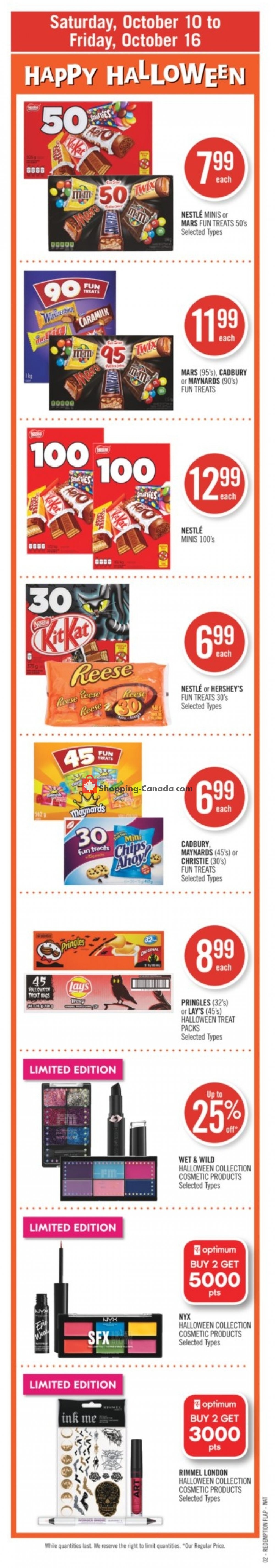 Shoppers Drug Mart Canada, flyer (Happy Halloween ON) October 10