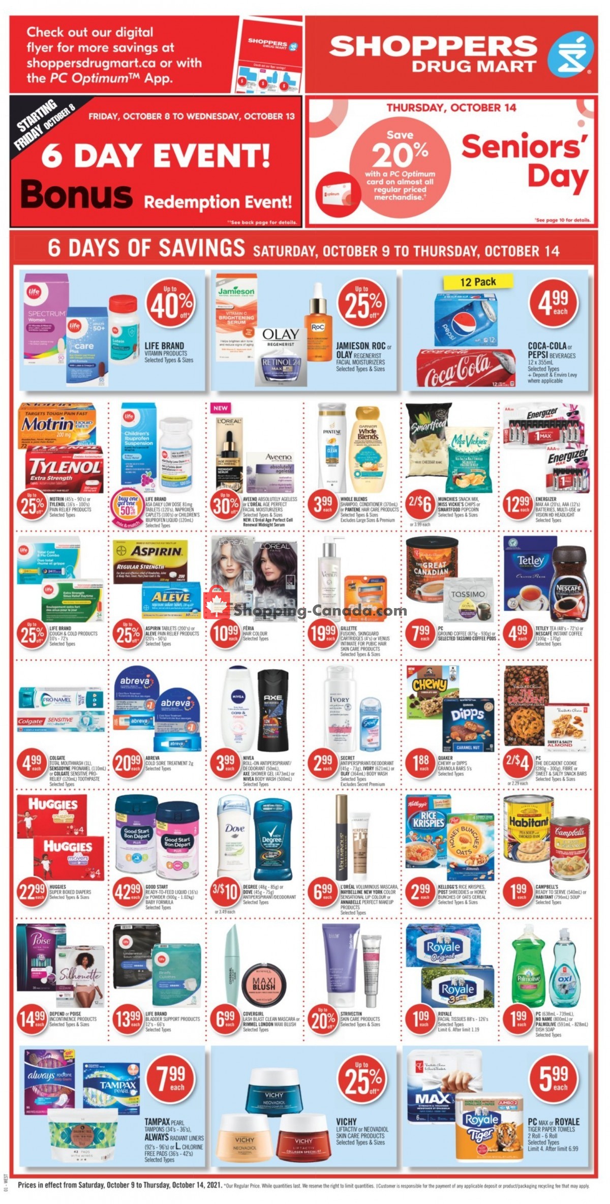 Shoppers Drug Mart flyer from Saturday October 9, 2021 to Thursday October 14, 2021 - page 6