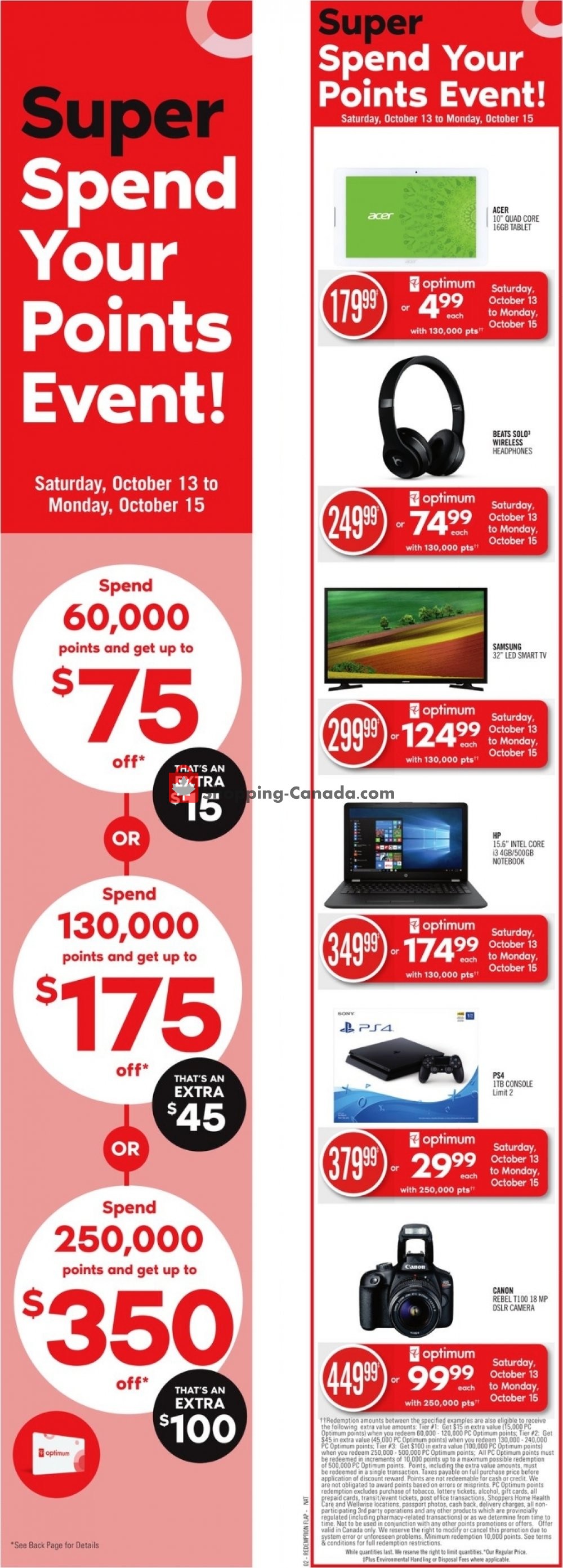 Shoppers Drug Mart flyer from Saturday October 13, 2018 to Friday October 19, 2018 - page 1