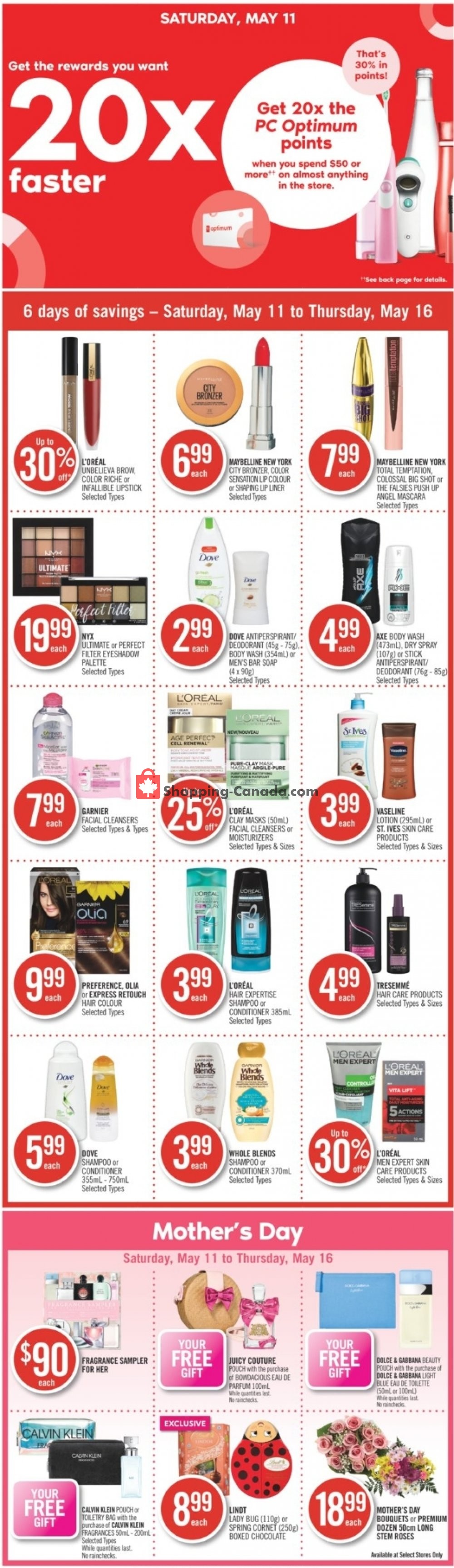 Shoppers Drug Mart flyer from Saturday May 11, 2019 to Thursday May 16, 2019 - page 1