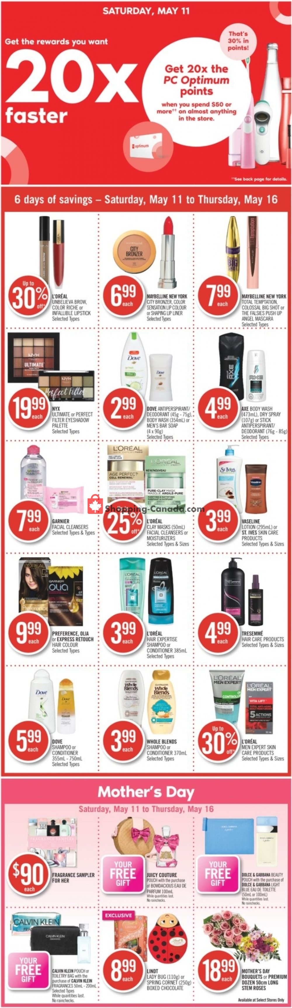 Shoppers Drug Mart flyer from Saturday May 11, 2019 to Thursday May 16, 2019 - page 1
