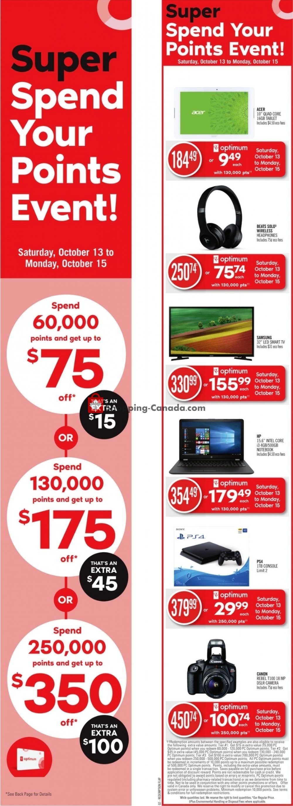 Shoppers Drug Mart flyer from Saturday October 13, 2018 to Friday October 19, 2018 - page 1