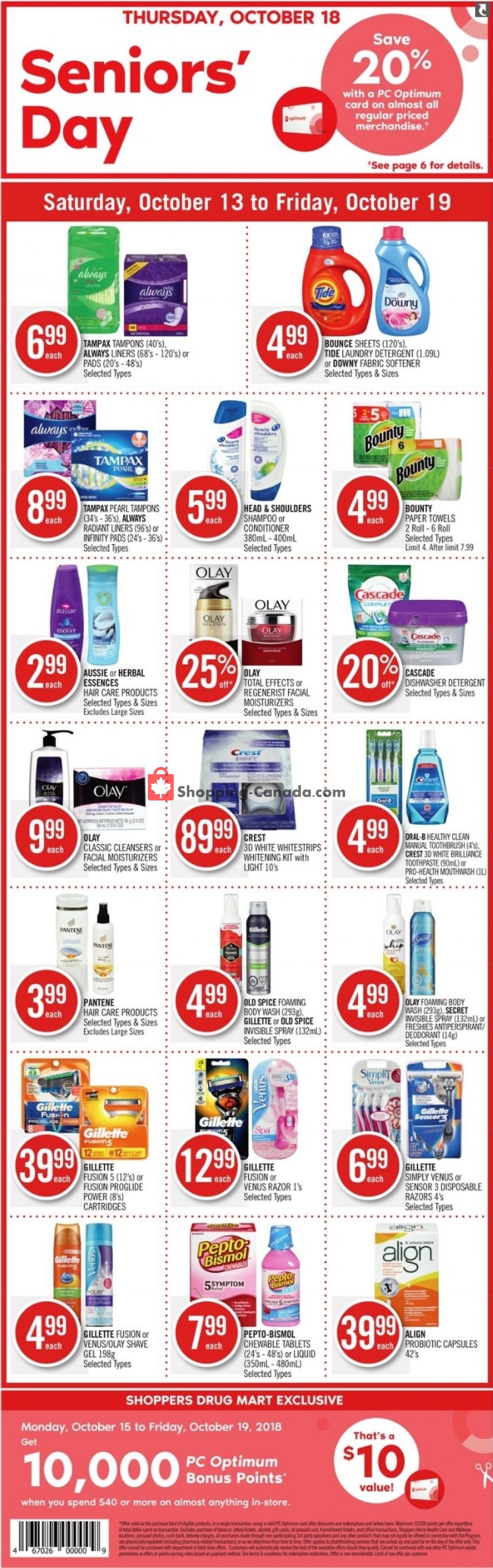 Shoppers Drug Mart flyer from Saturday October 13, 2018 to Friday October 19, 2018 - page 2