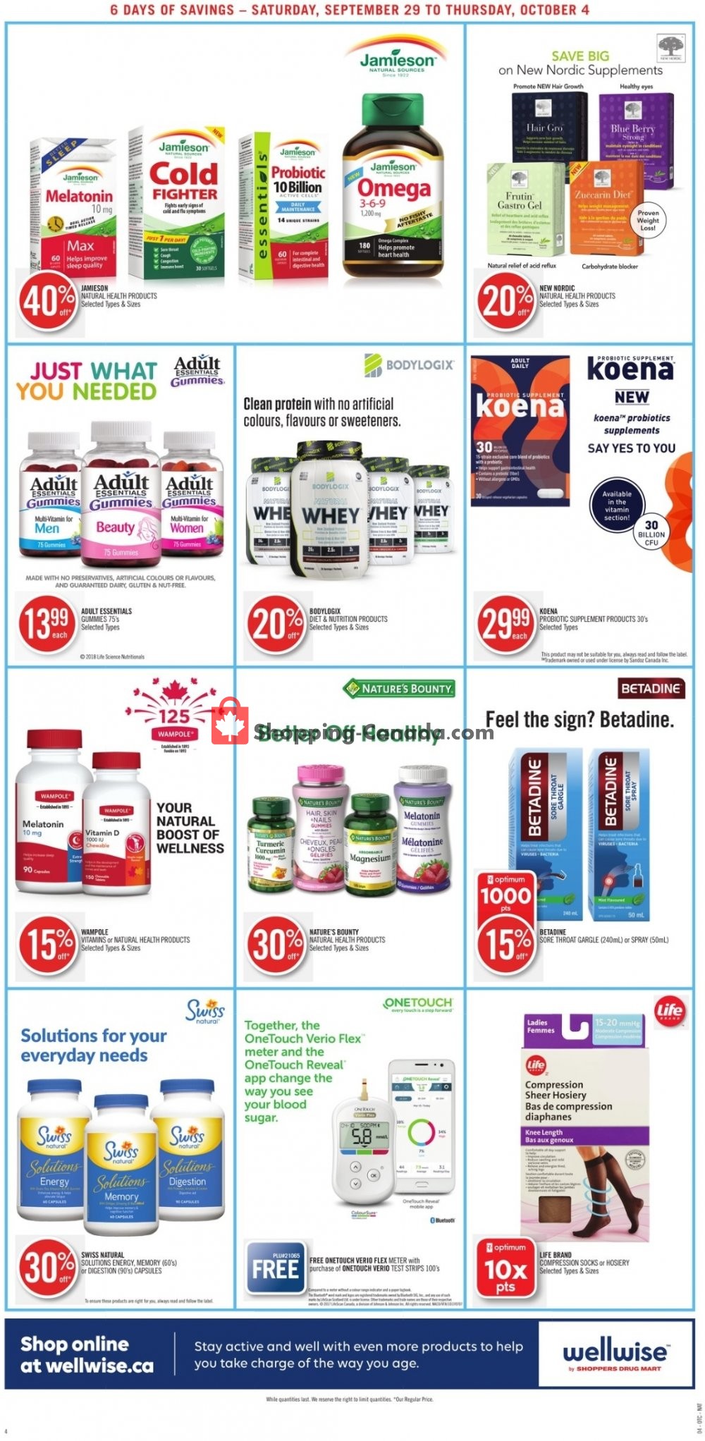 Shoppers Drug Mart flyer from Saturday September 29, 2018 to Thursday October 4, 2018 - page 6