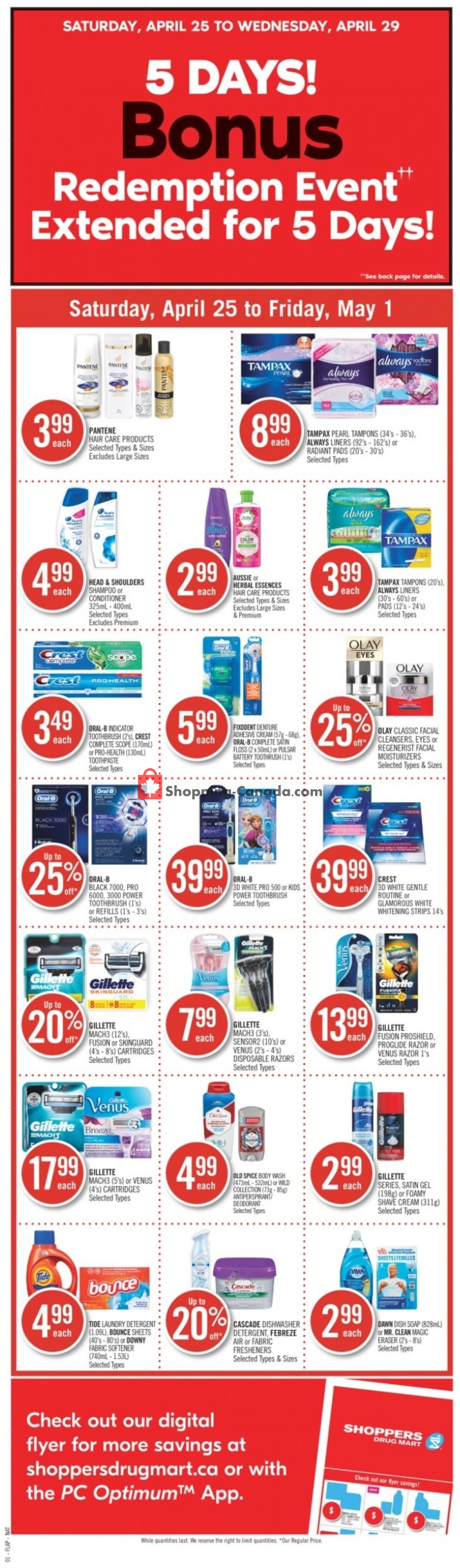 Shoppers Drug Mart flyer from Saturday April 25, 2020 to Friday May 1, 2020 - page 2