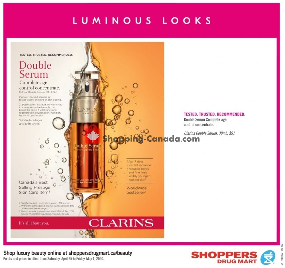 Shoppers Drug Mart flyer from Saturday April 25, 2020 to Friday May 1, 2020 - page 22