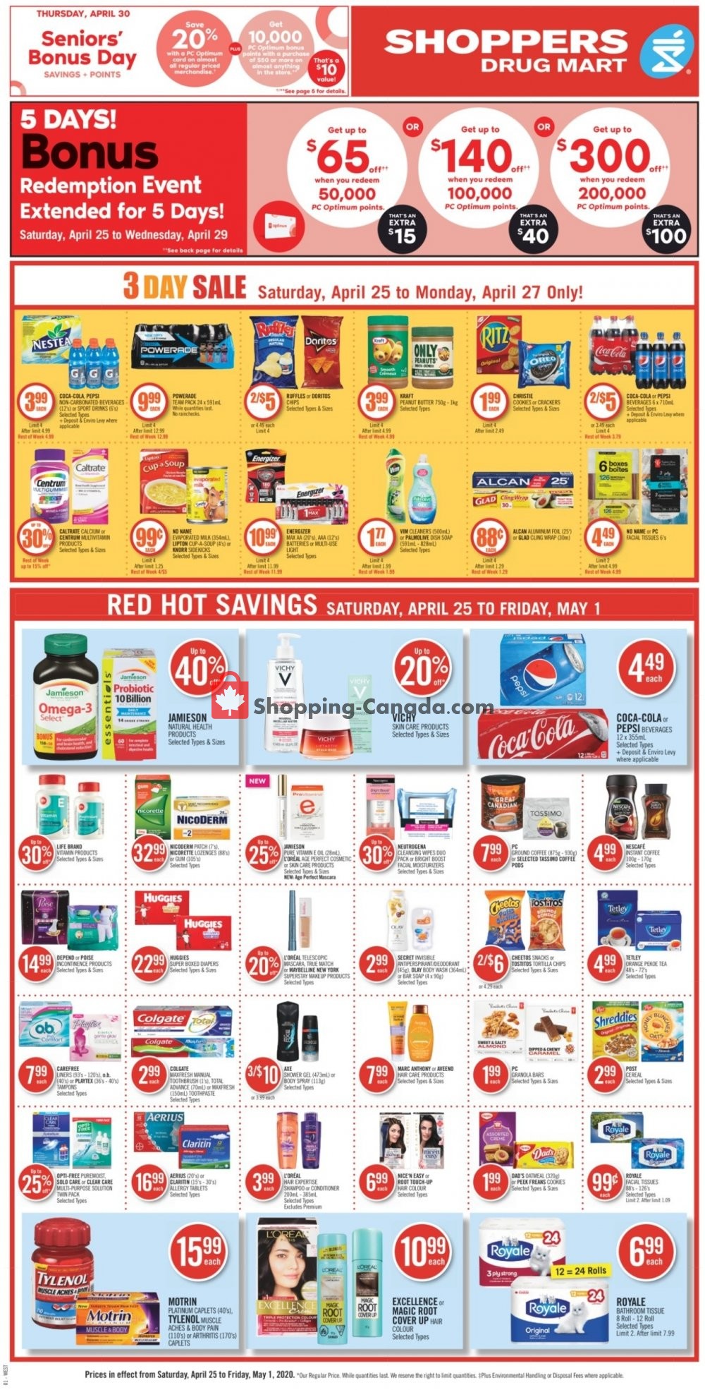Shoppers Drug Mart flyer from Saturday April 25, 2020 to Friday May 1, 2020 - page 4
