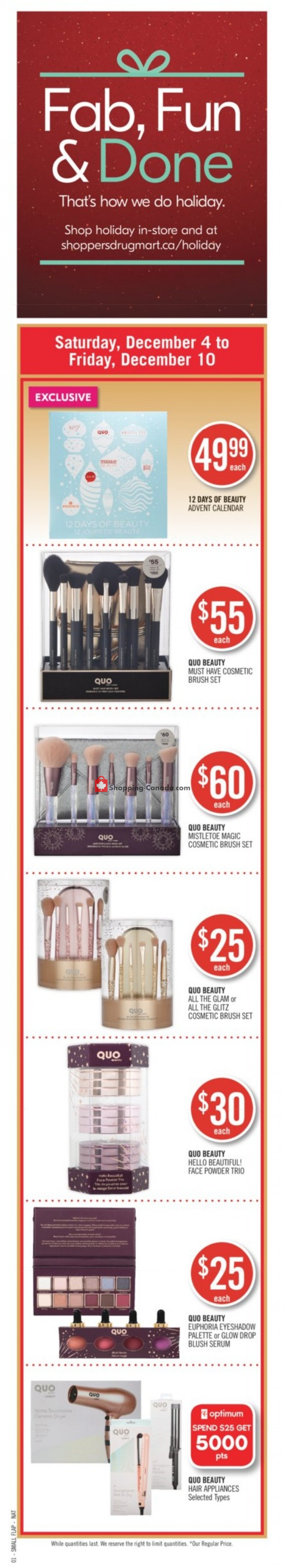 Shoppers Drug Mart Canada, flyer (Red Hot Savings AB) December 4