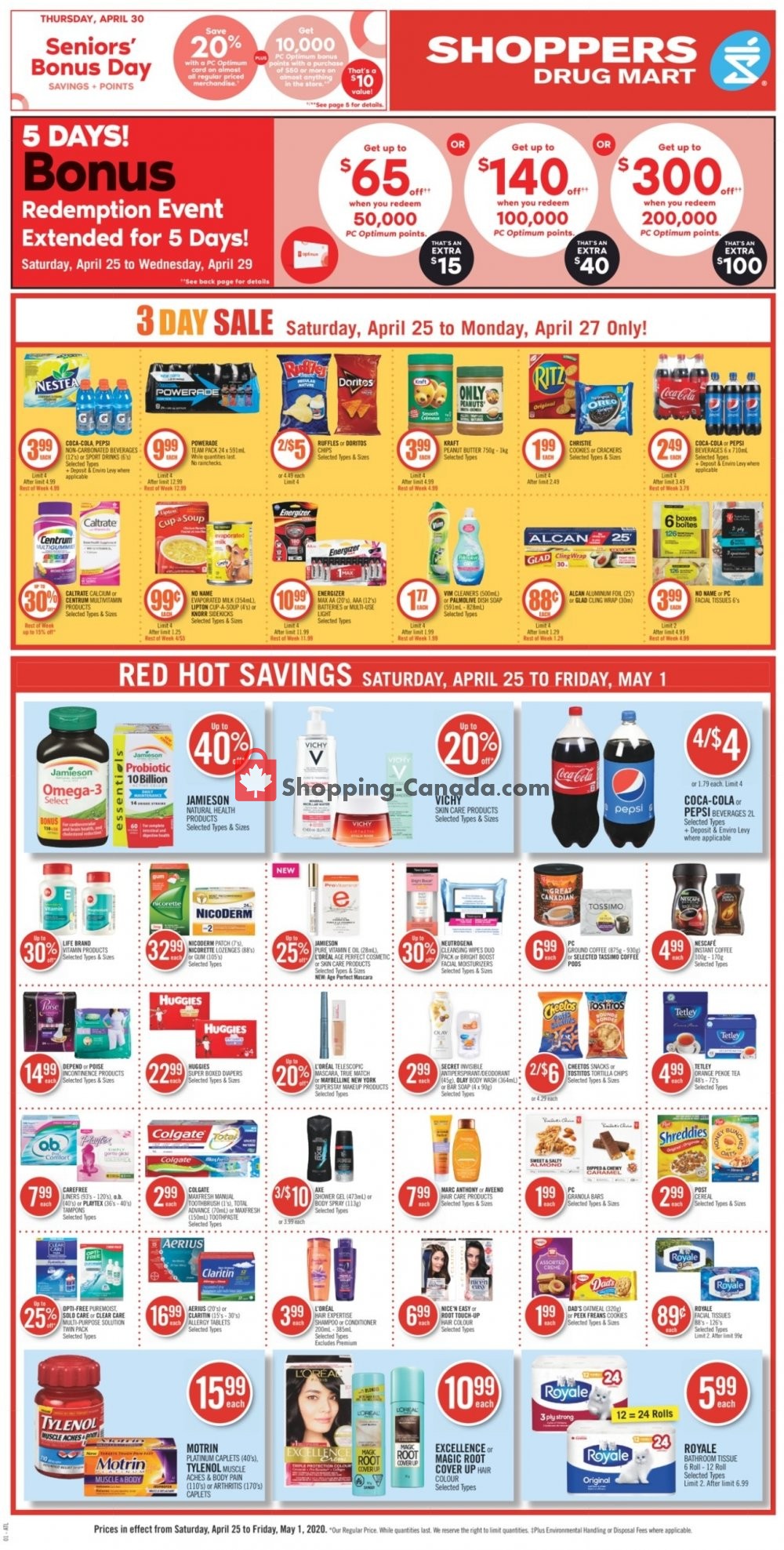 Shoppers Drug Mart flyer from Saturday April 25, 2020 to Friday May 1, 2020 - page 4