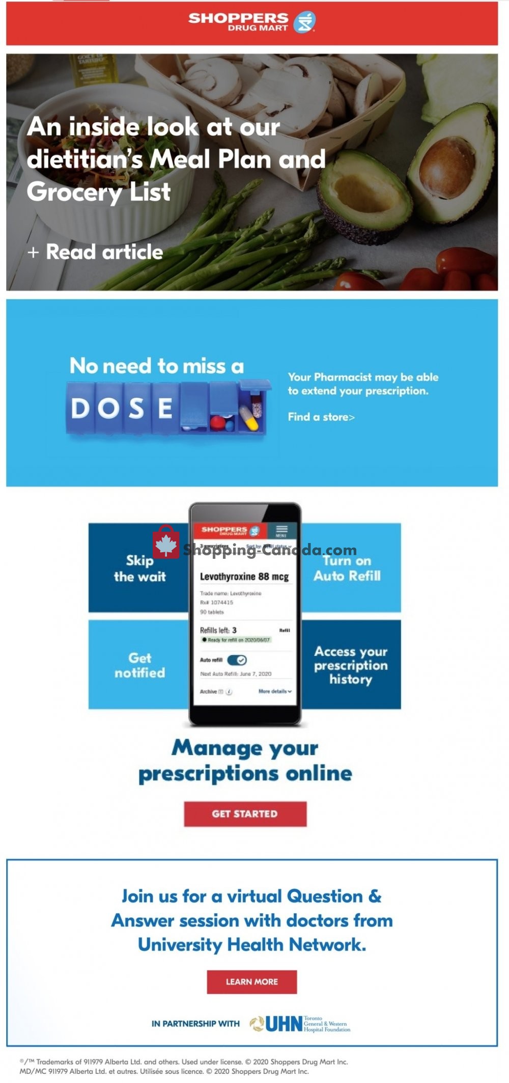 Shoppers Drug Mart flyer from Saturday May 30, 2020 to Friday June 5, 2020 - page 1