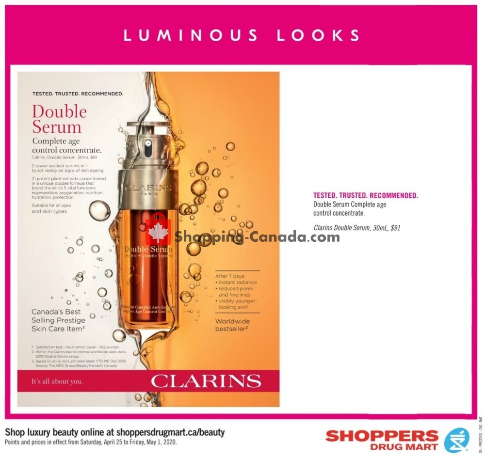 Shoppers Drug Mart flyer from Saturday April 25, 2020 to Friday May 1, 2020 - page 22