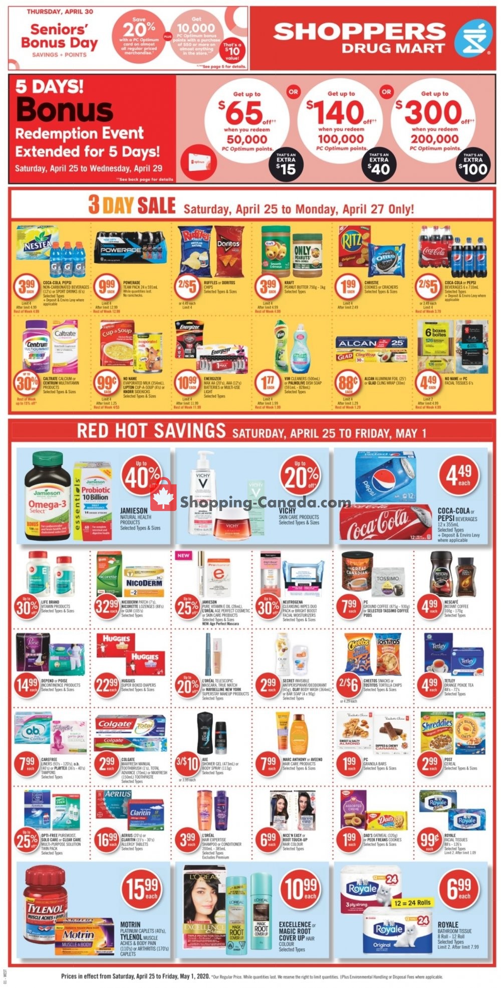 Shoppers Drug Mart flyer from Saturday April 25, 2020 to Friday May 1, 2020 - page 4