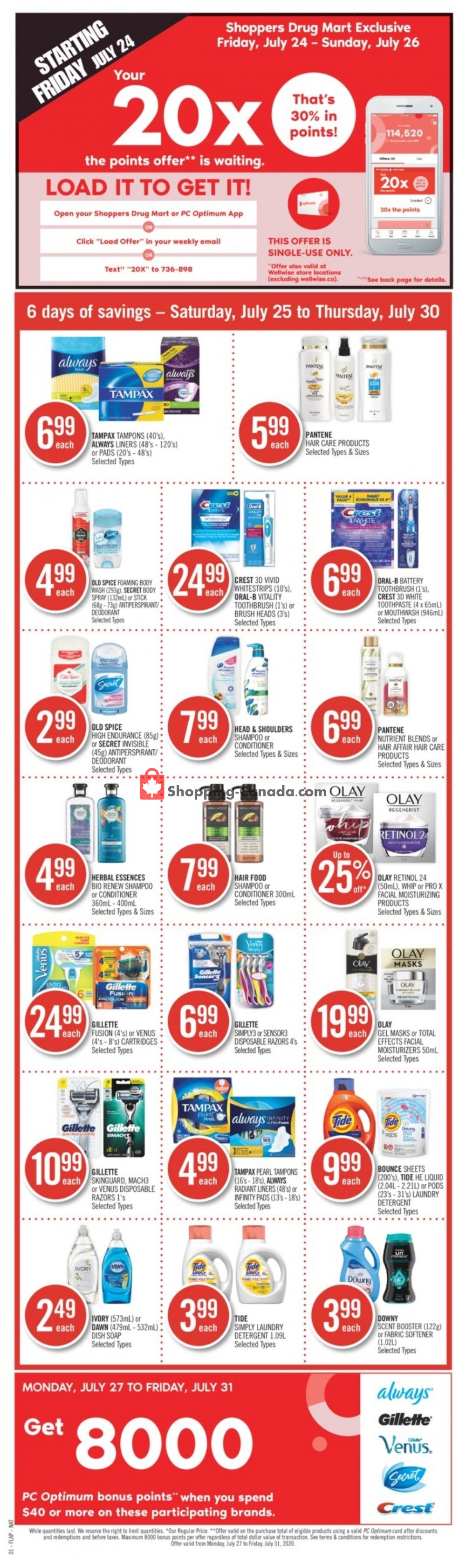 Shoppers Drug Mart flyer from Saturday July 25, 2020 to Thursday July 30, 2020 - page 2