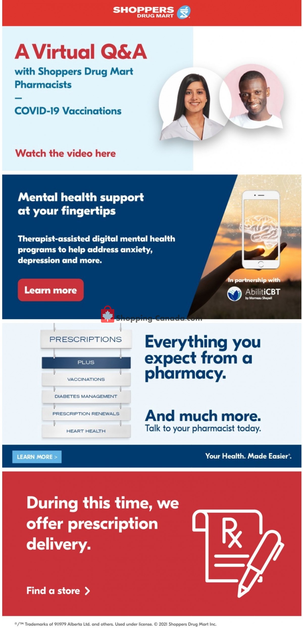 Shoppers Drug Mart flyer from Saturday April 10, 2021 to Friday April 16, 2021 - page 1