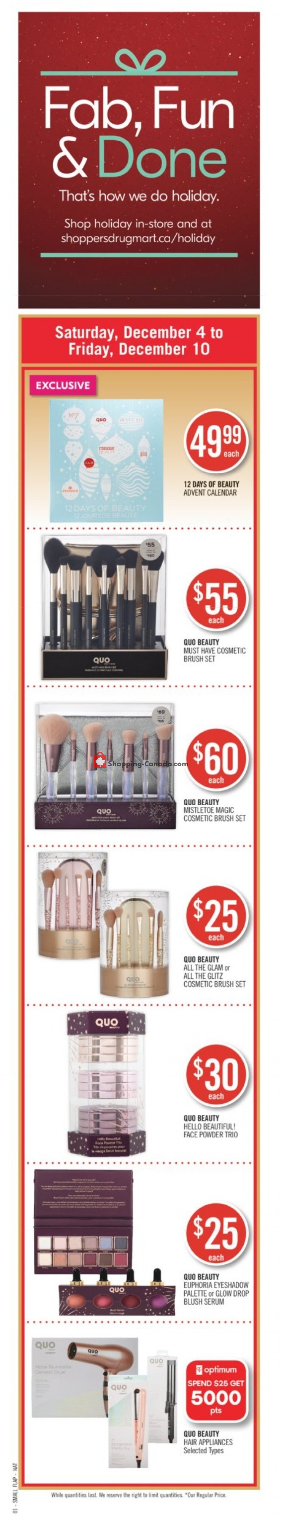 Shoppers Drug Mart flyer from Saturday December 4, 2021 to Friday December 10, 2021 - page 1