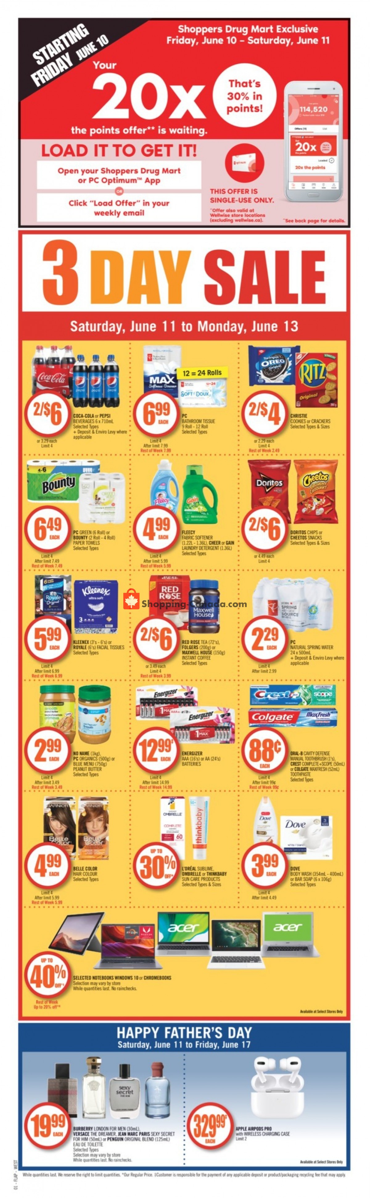 Shoppers Drug Mart Canada, flyer (Red Hot Savings SK) June 11