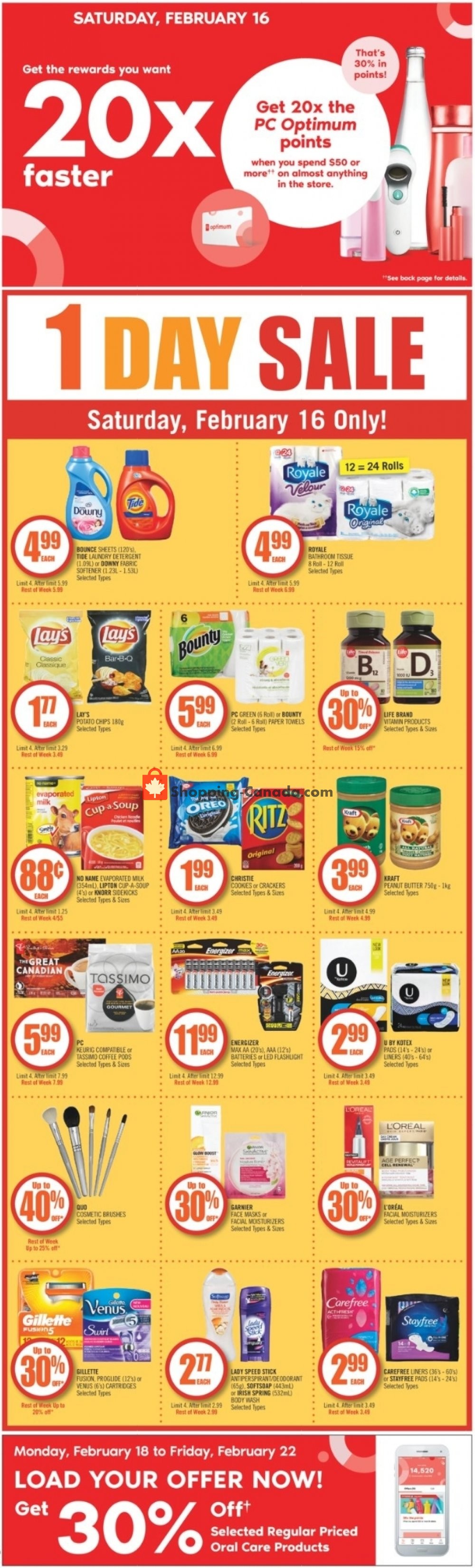 Shoppers Drug Mart Canada, flyer (Red Hot Savings West) February