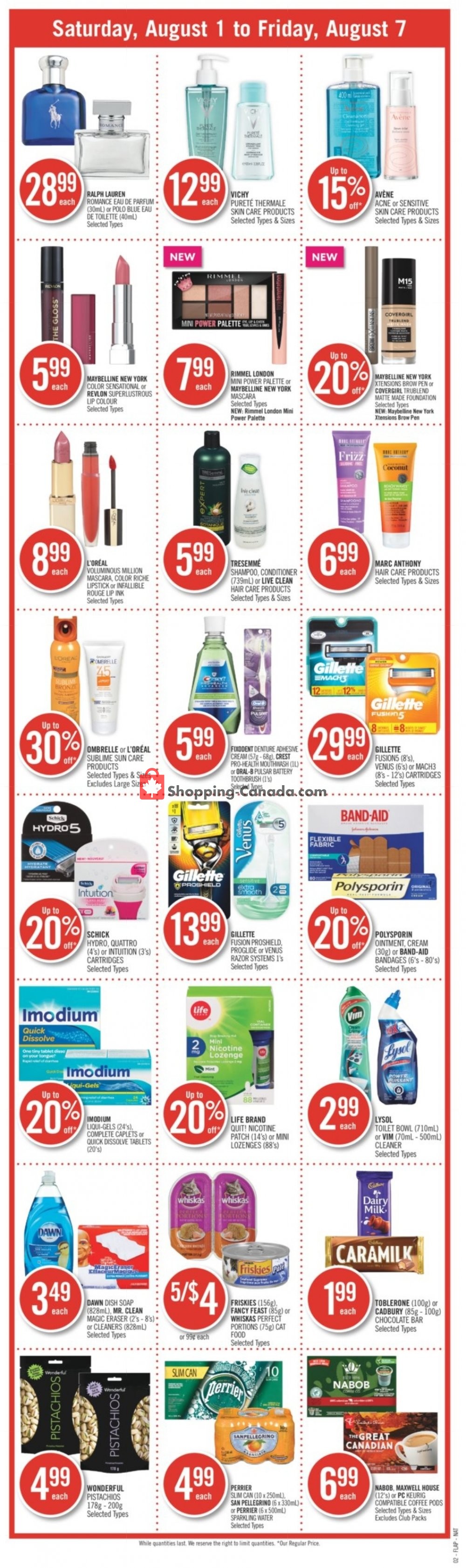 Shoppers Drug Mart flyer from Saturday August 1, 2020 to Friday August 7, 2020 - page 2