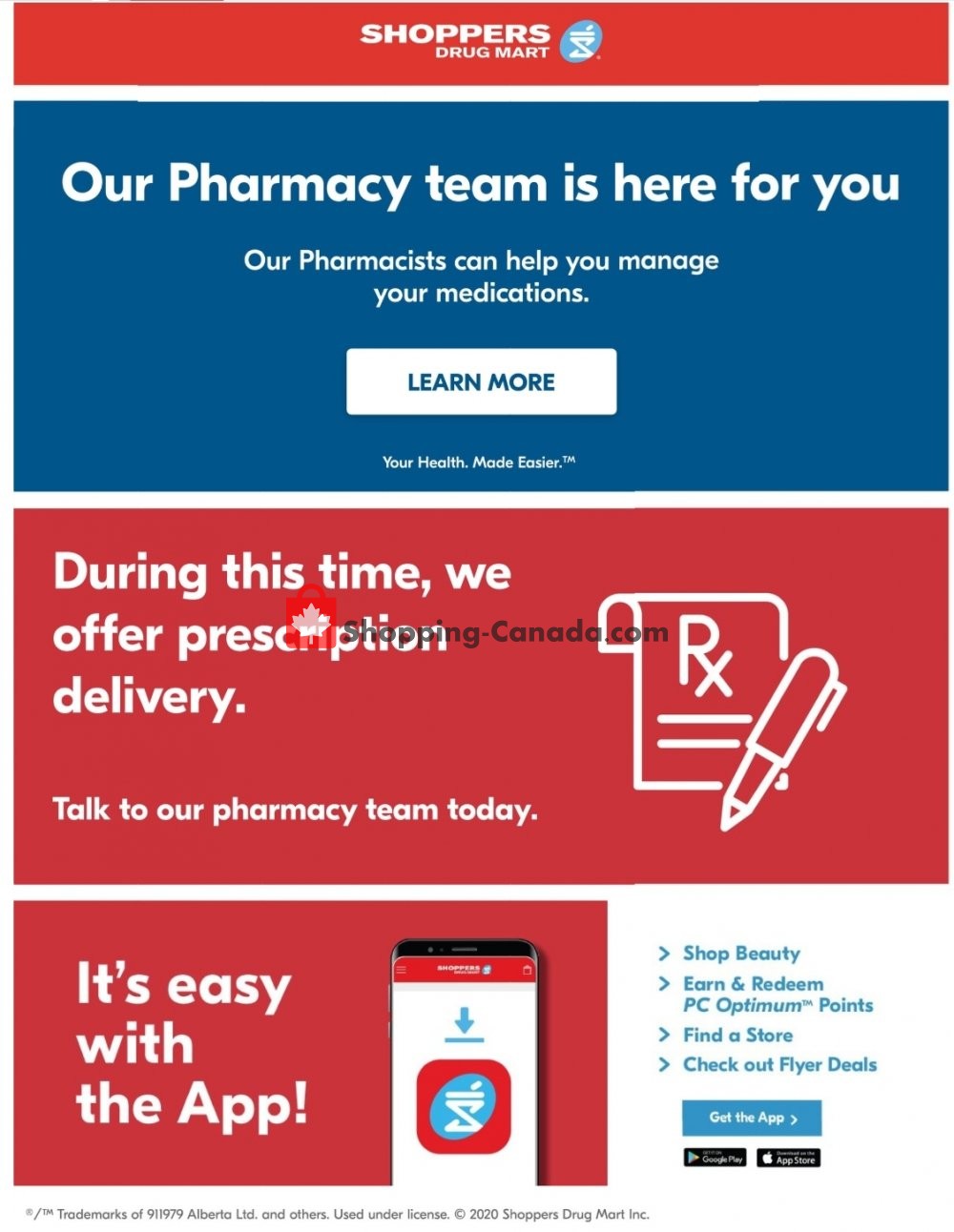 Shoppers Drug Mart flyer from Saturday May 2, 2020 to Friday May 8, 2020 - page 1