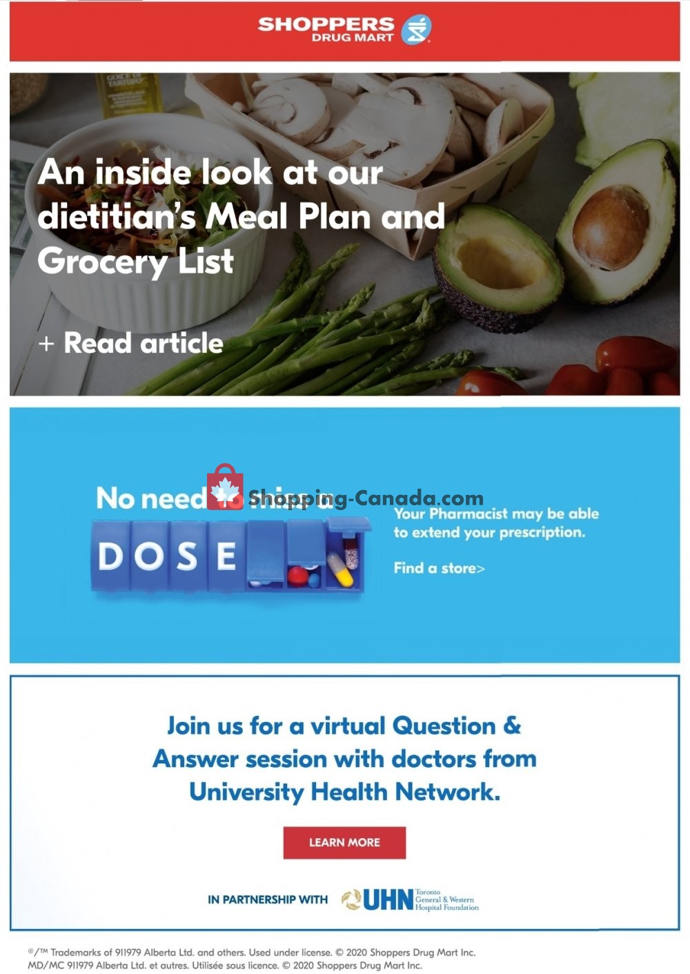 Shoppers Drug Mart flyer from Saturday May 30, 2020 to Friday June 5, 2020 - page 1