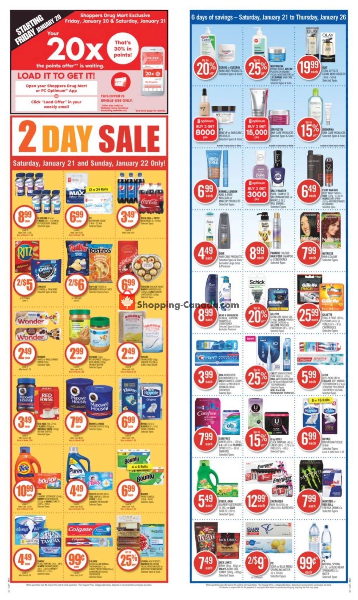 Shoppers Drug Mart flyer from Saturday January 21, 2023 to Thursday January 26, 2023 - page 1