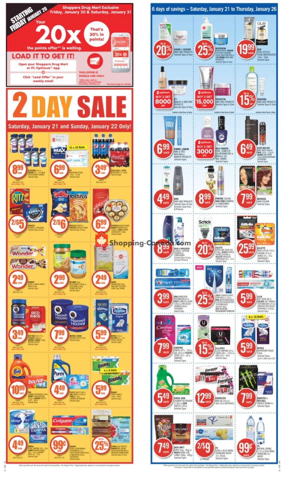 Shoppers Drug Mart flyer from Saturday January 21, 2023 to Thursday January 26, 2023 - page 1