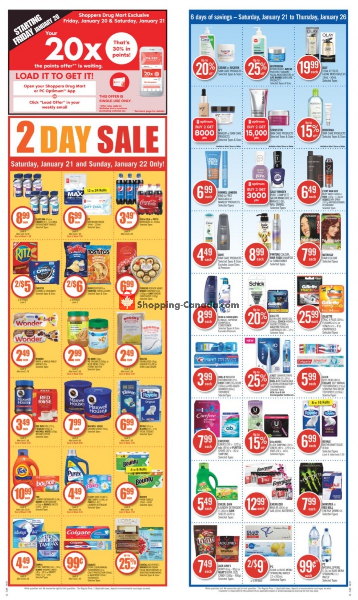 Shoppers Drug Mart flyer from Saturday January 21, 2023 to Thursday January 26, 2023 - page 1