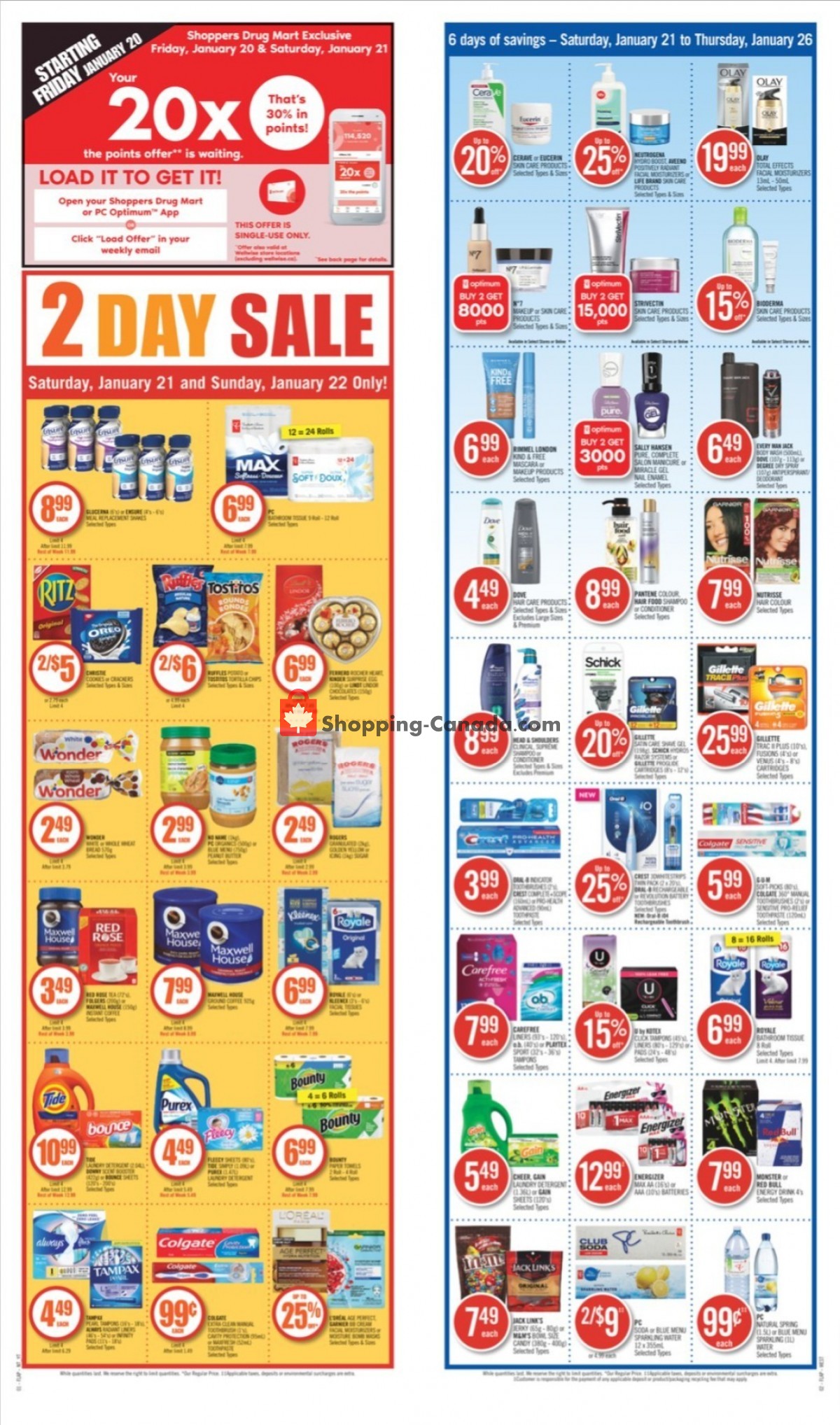 Shoppers Drug Mart flyer from Saturday January 21, 2023 to Thursday January 26, 2023 - page 1