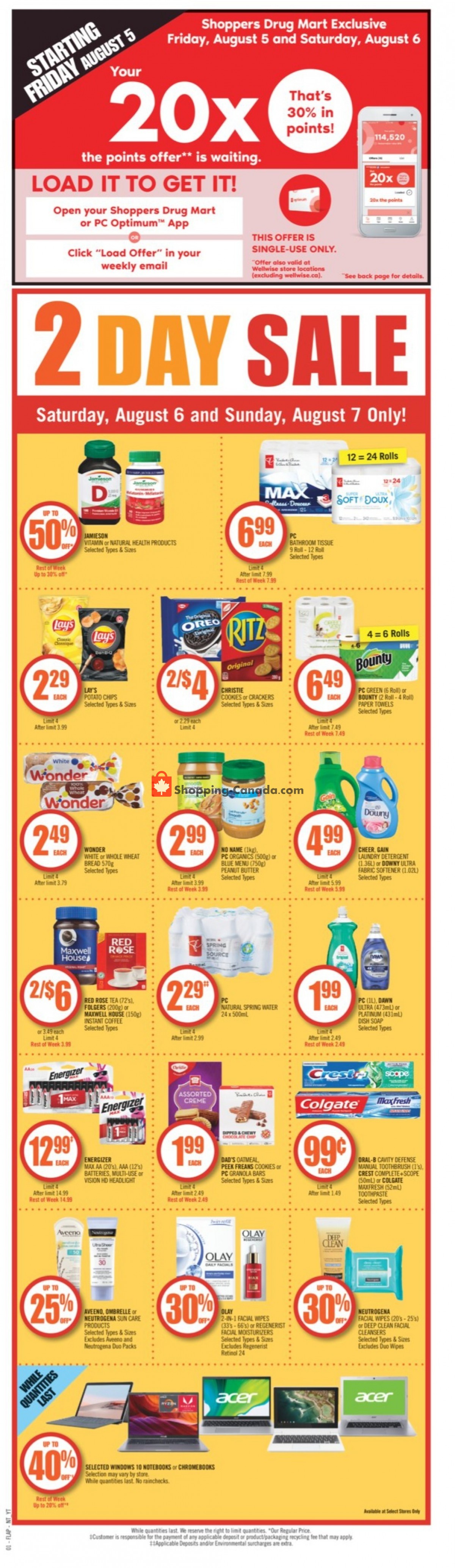 Shoppers Drug Mart Canada, flyer (Senior's Day YT) August 6