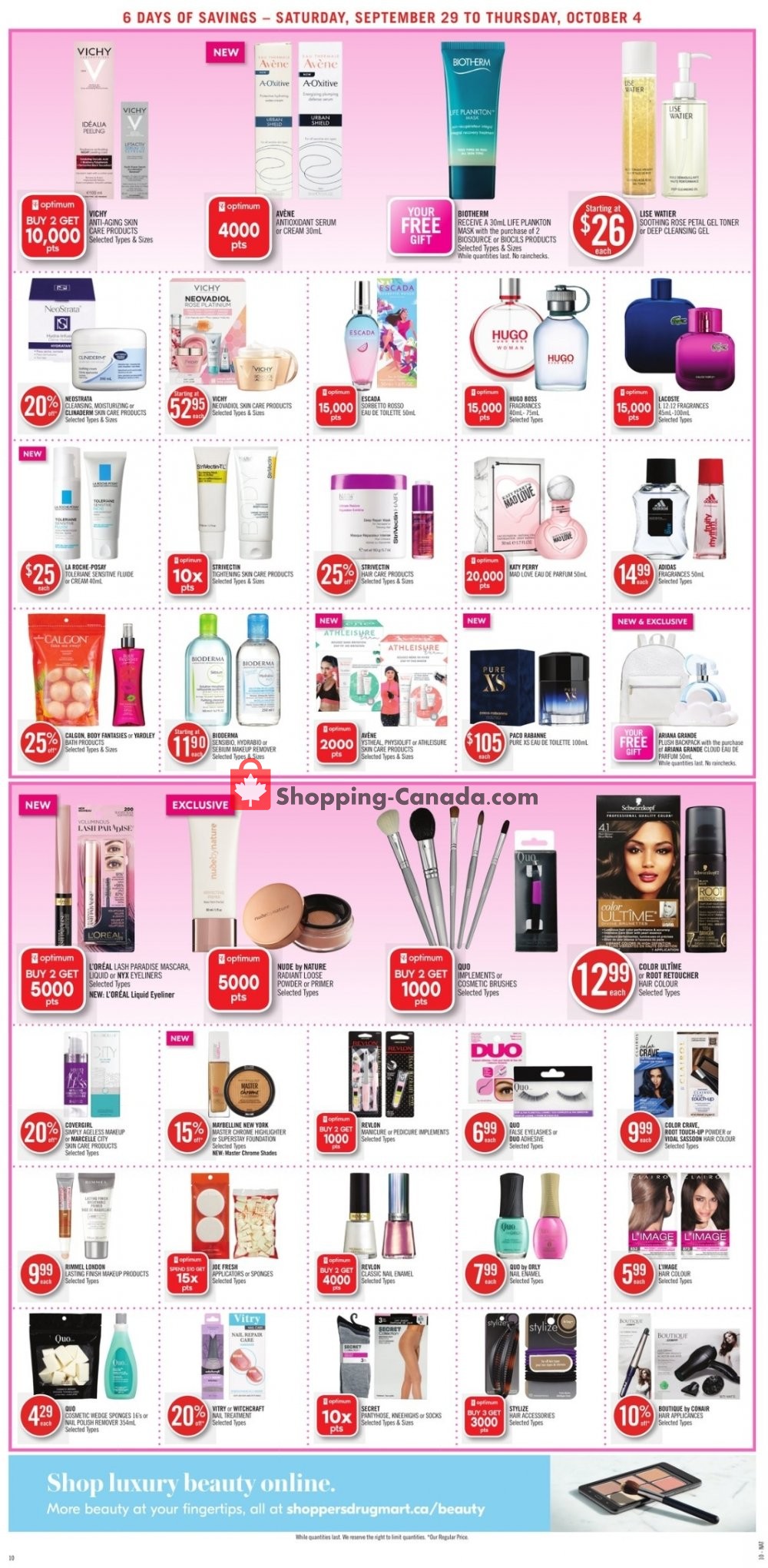 Shoppers Drug Mart flyer from Saturday September 29, 2018 to Thursday October 4, 2018 - page 12