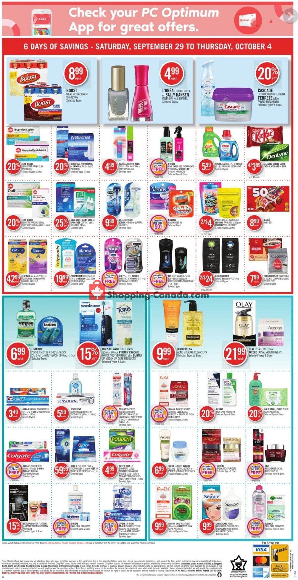 Shoppers Drug Mart flyer from Saturday September 29, 2018 to Thursday October 4, 2018 - page 14