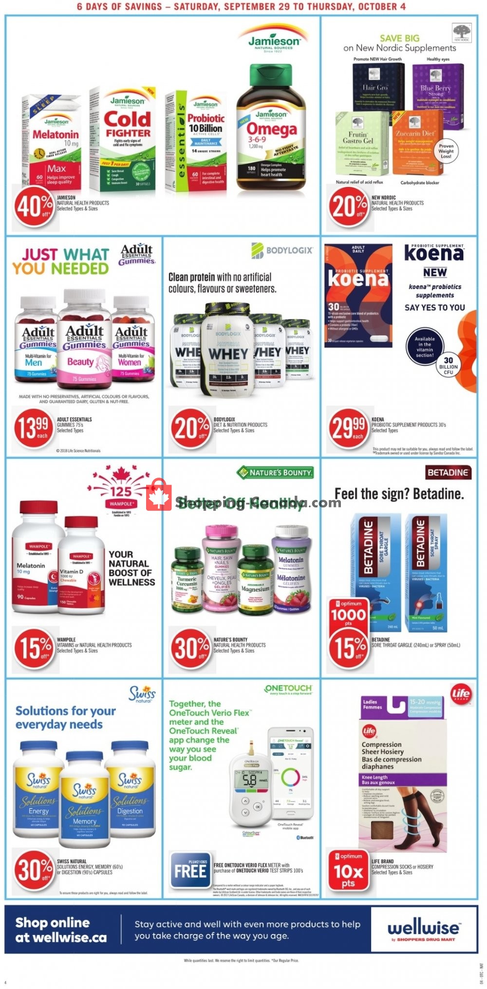 Shoppers Drug Mart flyer from Saturday September 29, 2018 to Thursday October 4, 2018 - page 6