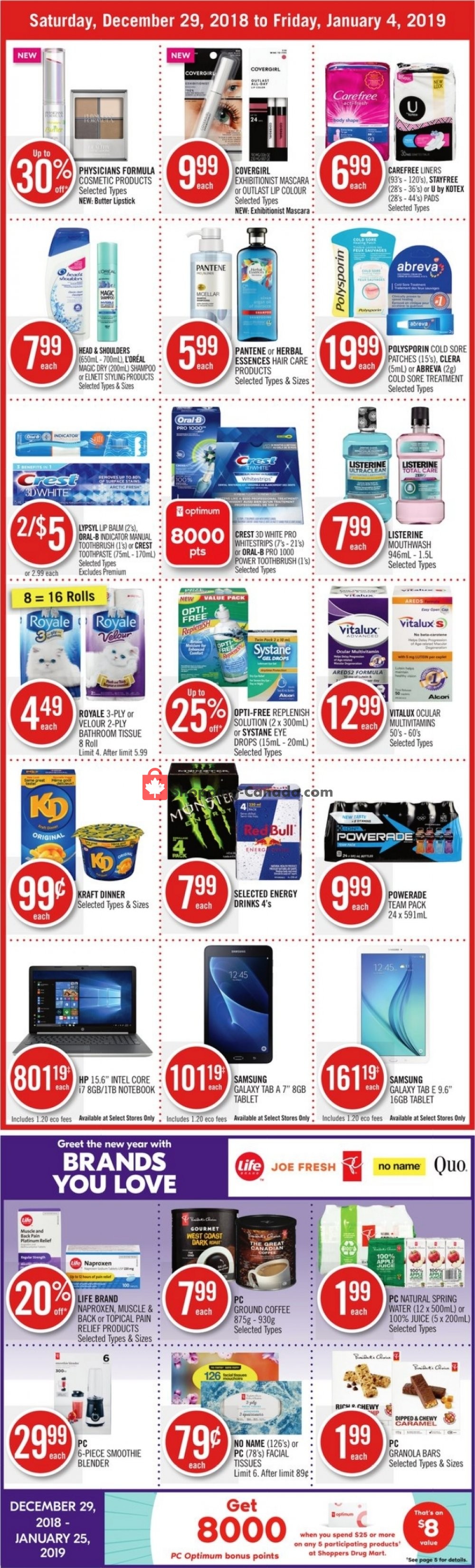 Shoppers Drug Mart flyer from Saturday December 29, 2018 to Friday January 4, 2019 - page 2