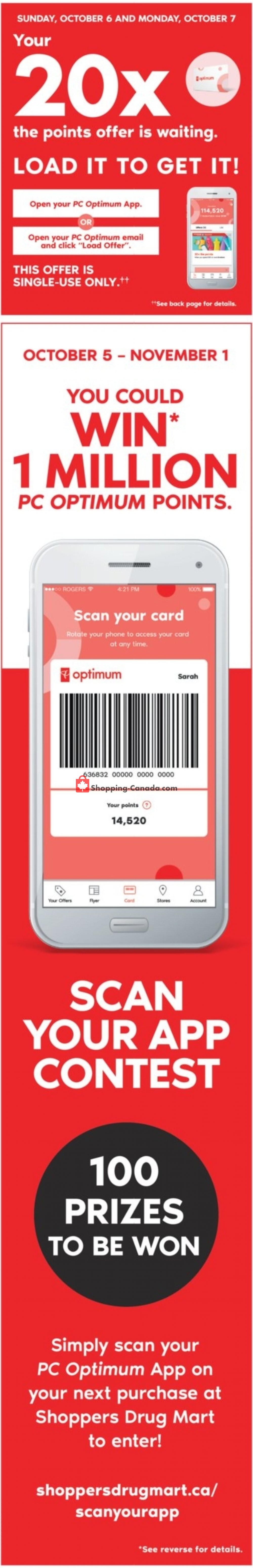 Shoppers Drug Mart flyer from Saturday October 5, 2019 to Thursday October 10, 2019 - page 1