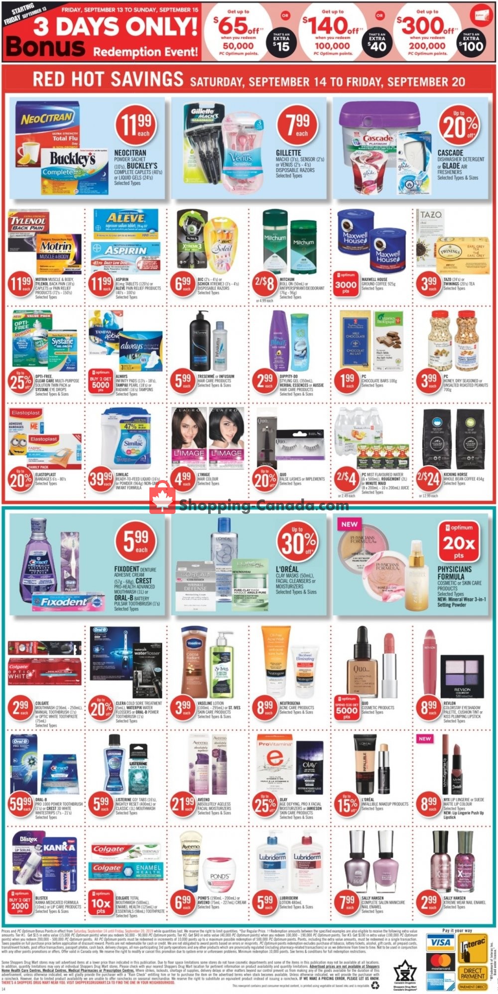 Shoppers Drug Mart flyer from Saturday September 14, 2019 to Friday September 20, 2019 - page 20