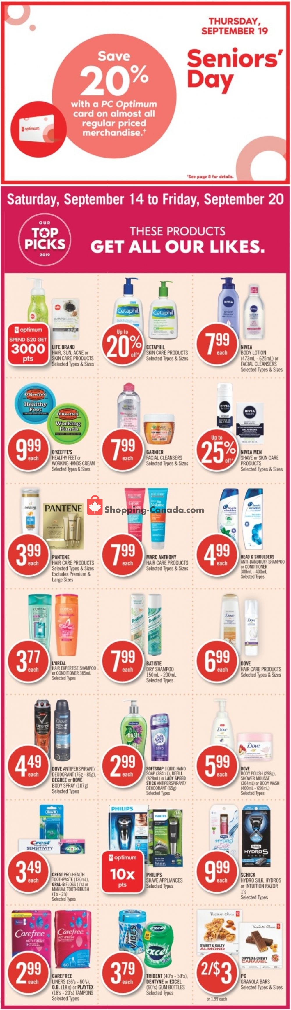 Shoppers Drug Mart flyer from Saturday September 14, 2019 to Friday September 20, 2019 - page 3